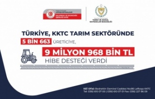 Türkiye, KKTC tarım sektöründe 5 Bin 663 üreticiye,...