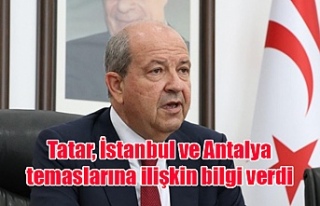 Cumhurbaşkanı Tatar, İstanbul ve Antalya temaslarına...