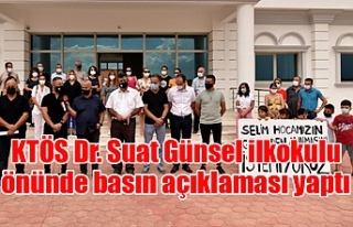 KTÖS Dr. Suat Günsel ilkokulu önünde basın açıklaması...