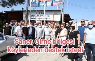 Saner, Girne bölgesi köylerinden destek istedi