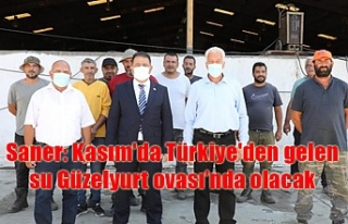 Saner: Kasım'da Türkiye'den gelen su Güzelyurt...