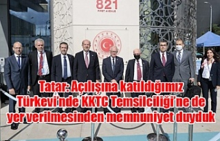 Tatar: Açılışına katıldığımız Türkevi’nde...