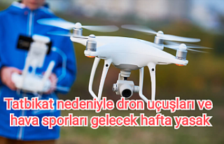 Tatbikat nedeniyle dron uçuşları ve hava sporları...