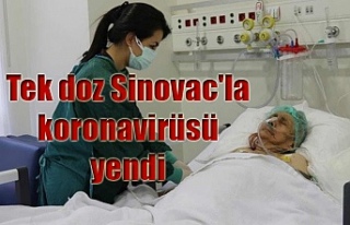 Tek doz Sinovac'la koronavirüsü yendi