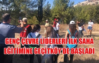 Genç çevre liderleri ilk saha eğitimine Geçitköy’de...