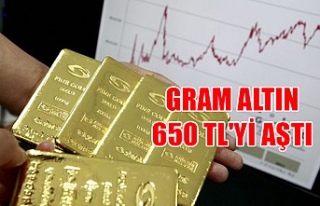 Gram altın 650 TL'yi aştı