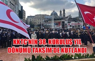 KKTC'nin 38. kuruluş yıl dönümü Taksim'de...