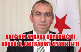 KKTC'nin Ankara Büyükelçisi Köprülü, Anıtkabir'i...