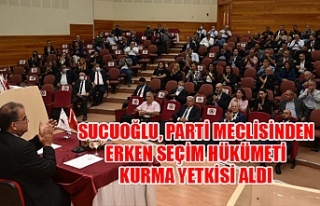 Sucuoğlu, Parti Meclisinden erken seçim hükümeti...