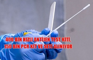 400 bin hızlı antijen test kiti, 150 bin PCR kit...