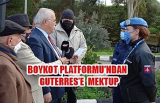 Boykot Platformu'ndan  Guterres’e mektup