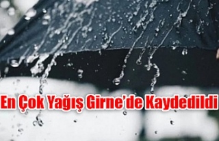 En Çok Yağış Girne’de Kaydedildi