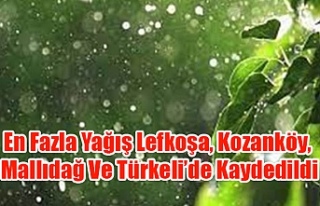 En Fazla Yağış Lefkoşa, Kozanköy, Mallıdağ...