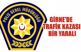Girne'de  trafik kazası bir yaralı