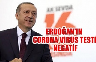 Erdoğan'ın corona virüs testi negatif