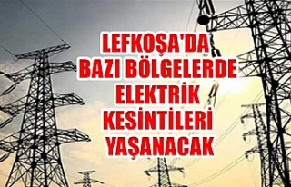 Lefkoşa'da bazı bölgelerde elektrik kesintileri...