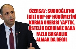 Özersay: Sucuoğlu’na ikili UBP-HP Hükümetini...