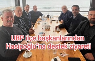 UBP ilçe başkanlarından Hasipoğlu"na destek...