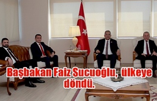 Başbakan Faiz Sucuoğlu,  ülkeye döndü.