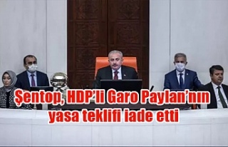 Şentop, HDP’li Garo Paylan’nın yasa teklifi...