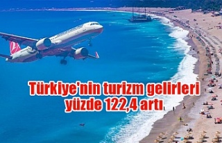 Türkiye'nin turizm gelirleri yüzde 122,4 artı