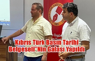 Kıbrıs Türk Basın Tarihi Belgeseli”Nin Galası...