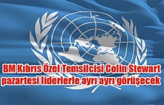 BM Kıbrıs Özel Temsilcisi Colin Stewart pazartesi...
