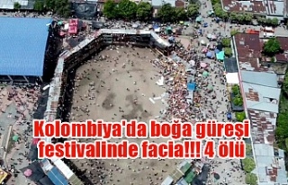 Kolombiya'da boğa güreşi festivalinde facia!!!...