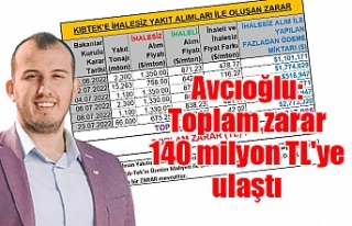 Avcıoğlu: Toplam zarar 140 milyon TL'ye ulaştı