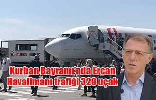 Kurban Bayramı’nda Ercan Havalimanı trafiği 329...