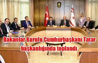Bakanlar Kurulu Cumhurbaşkanı Tatar başkanlığında...