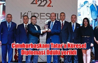 Cumhurbaşkanı Tatar’a Küresel Diplomasi Ödülü...
