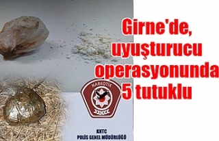 Girne'de, uyuşturucu operasyonunda 5 tutuklu