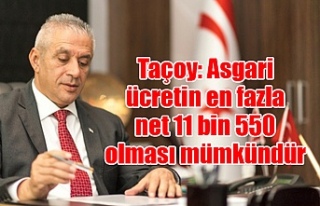 Taçoy: Asgari ücretin en fazla net 11 bin 550 olması...