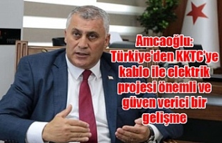 Amcaoğlu: Türkiye'den KKTC’ye kablo ile elektrik...