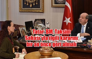 Cumhurbaşkanı Tatar: BM, Taksim Sahası'yla...