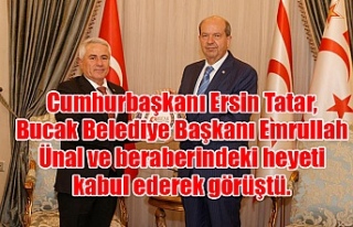 Cumhurbaşkanı Tatar, Bucak Belediye Başkanı Ünal'ı...