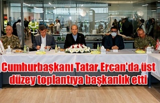 Cumhurbaşkanı Tatar Ercan'da üst düzey toplantıya...