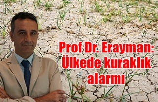 Prof Dr. Erayman: Ülkede kuraklık alarmı