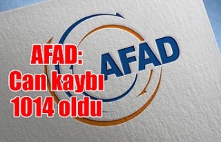 AFAD: Can kaybı 1014 oldu