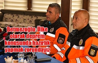 Betmezoğlu: Ülke olarak deprem konusunda hazırlık...