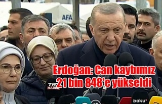 Erdoğan: Can kaybımız 21 bin 848'e yükseldi