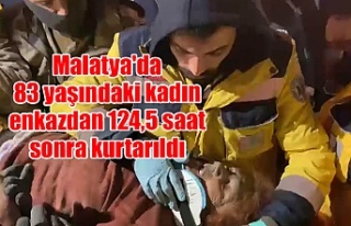 Malatya'da 83 yaşındaki kadın enkazdan 124,5...