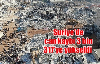 Suriye'de depremde can kaybı 3 bin 317'ye...