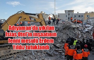 Adıyaman'da yıkılan İsias Otel'in inşaatının...