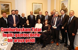 Cumhurbaşkanı Tatar, İngiliz gazetecilerle bir...