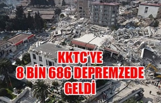 KKTC’ye 8 bin 686 depremzede geldi