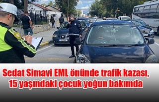Sedat Simavi EML önünde trafik kazası, 15 yaşındaki...