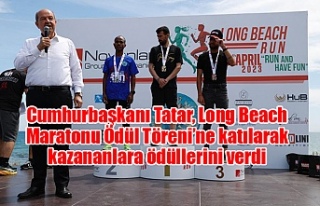 Cumhurbaşkanı Tatar, Long Beach Maratonu Ödül...
