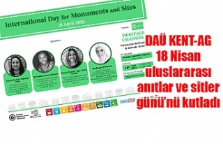 DAÜ KENT-AG 18 Nisan uluslararası anıtlar ve sitler...